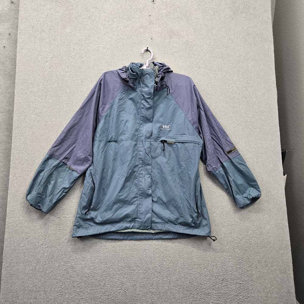 Helly Hansen Women Jacket L Blue Nylon Colorblock READ